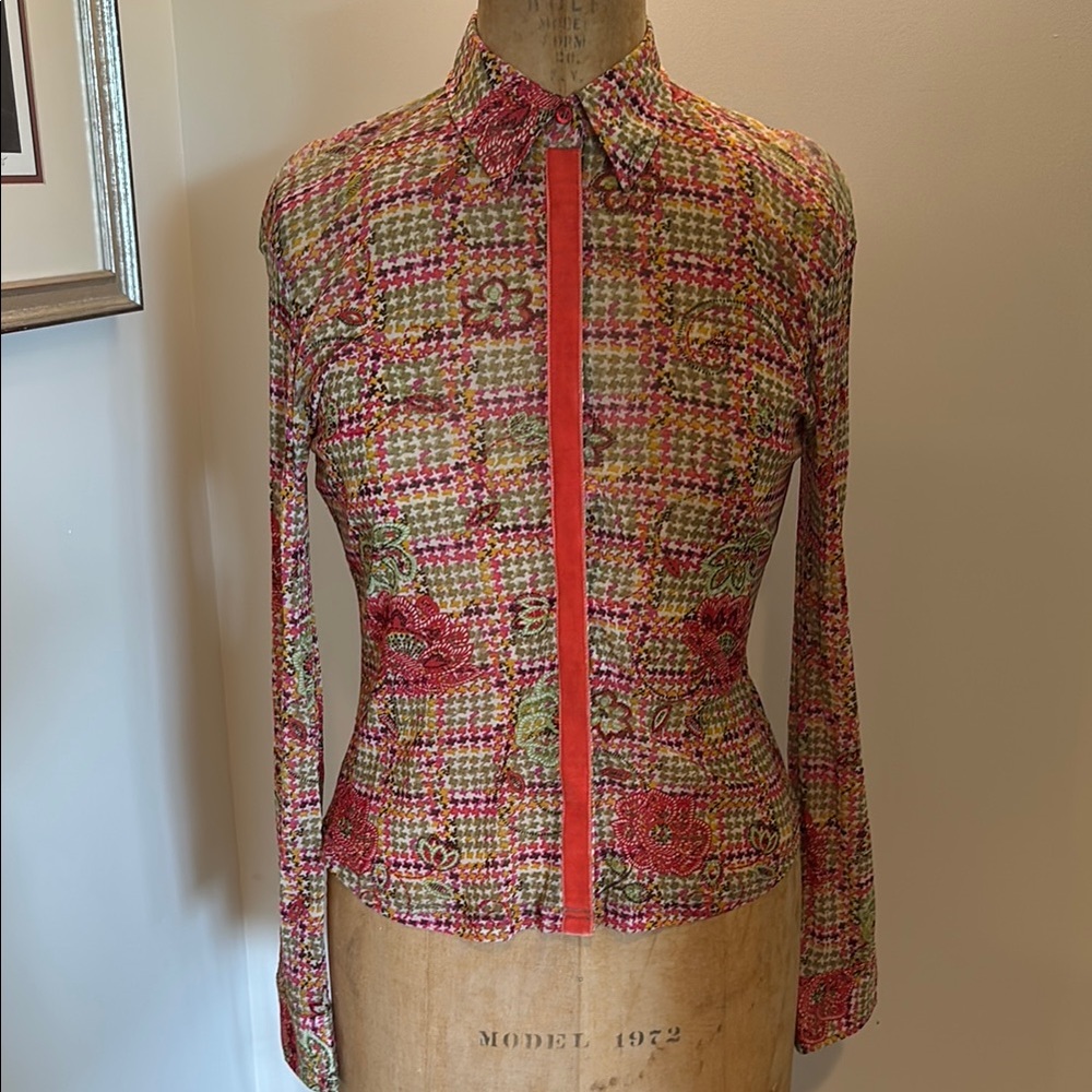 Escada Multicolor Patterned Top